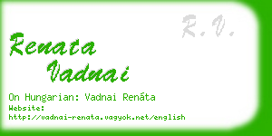 renata vadnai business card