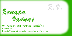 renata vadnai business card